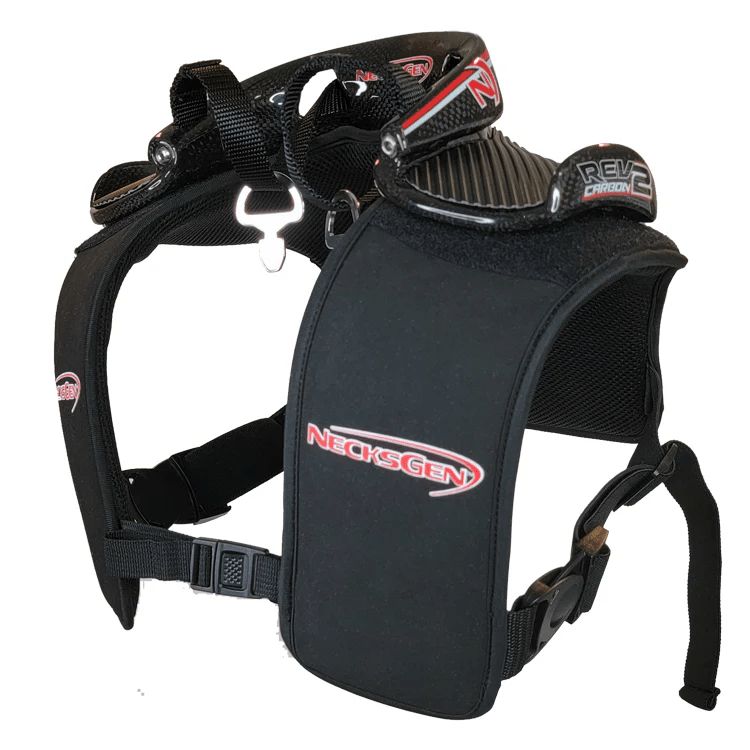 NecksGen Rally Pad 3 inch padded vest for head and neck restraints in rally racing