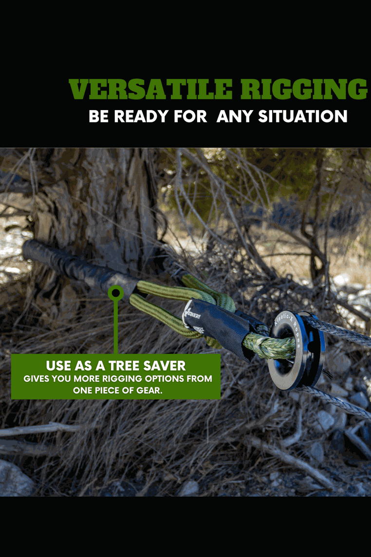 10' Static Bridle used as tree saver in versatile rigging setup