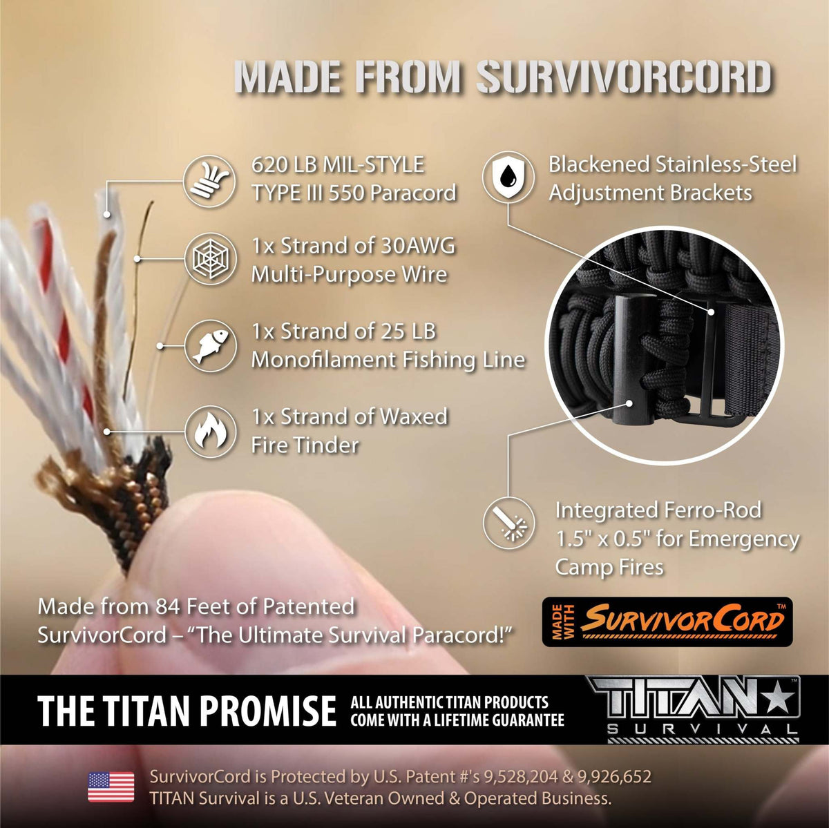 SurvivorCord Weapon Sling – Adjustable Tactical Weapon Sling