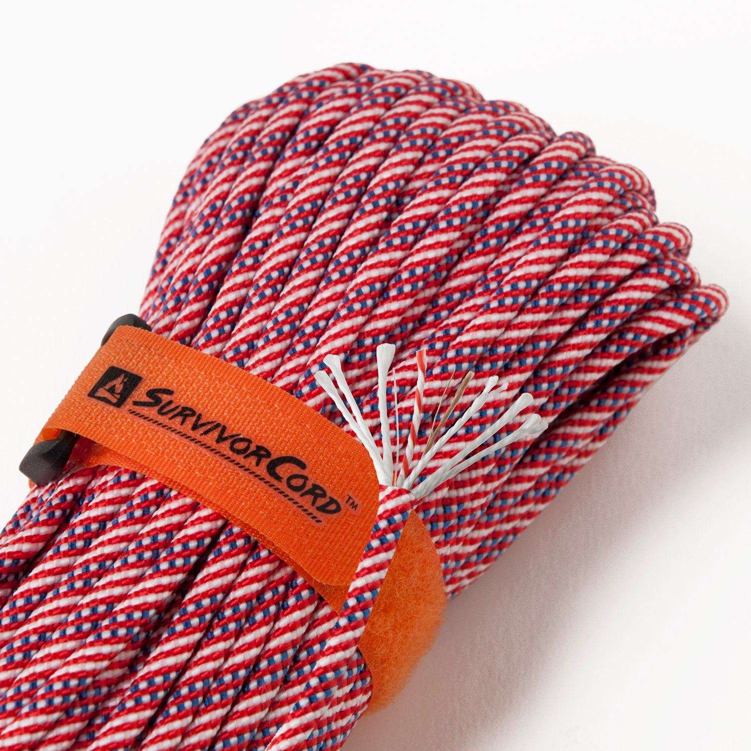 SurvivorCord Best Survival Paracord 100 FT Old Glory