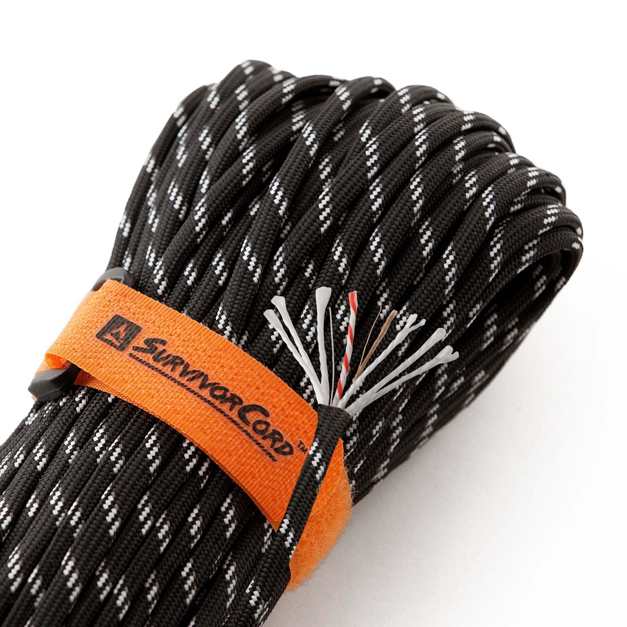 SurvivorCord Reflective-Yellow 100 FT Survival Paracord