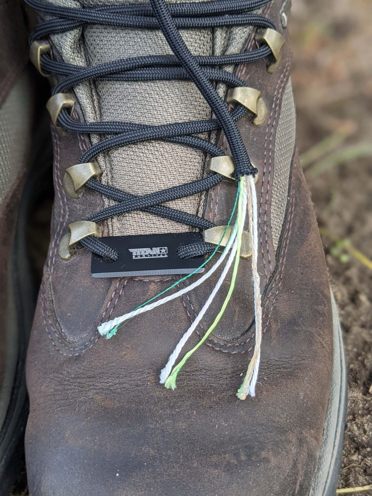 SurvivorCord Boot Laces with Fire Tinder, Fishing Line & Kevlar