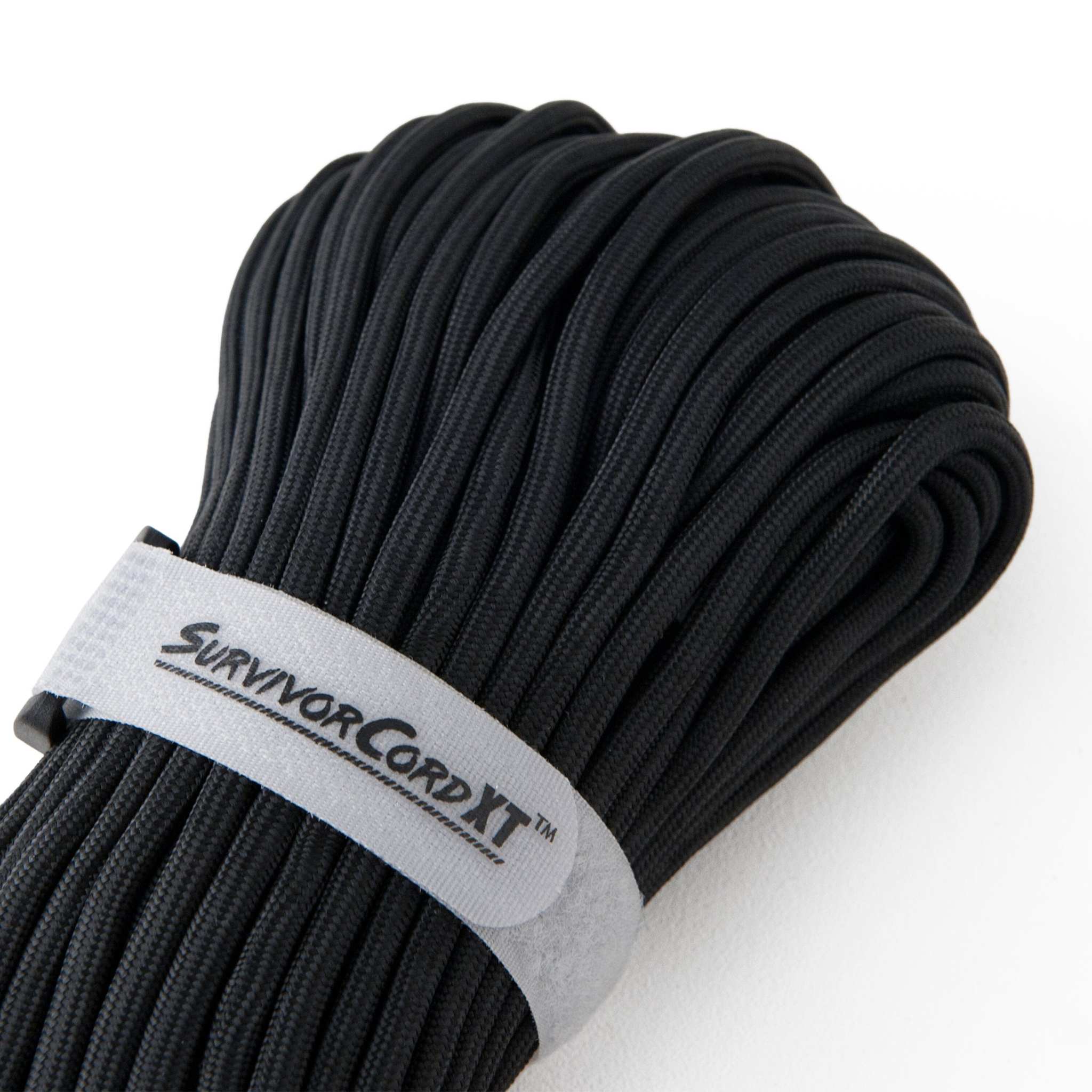 100-foot SurvivorCord XT paracord with Kevlar, fishing line, and waxed jute.