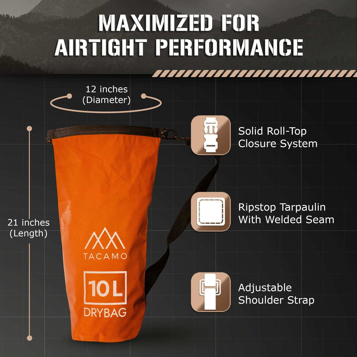 TACAMO Dry Bags - Waterproof & Durable Gear Protection