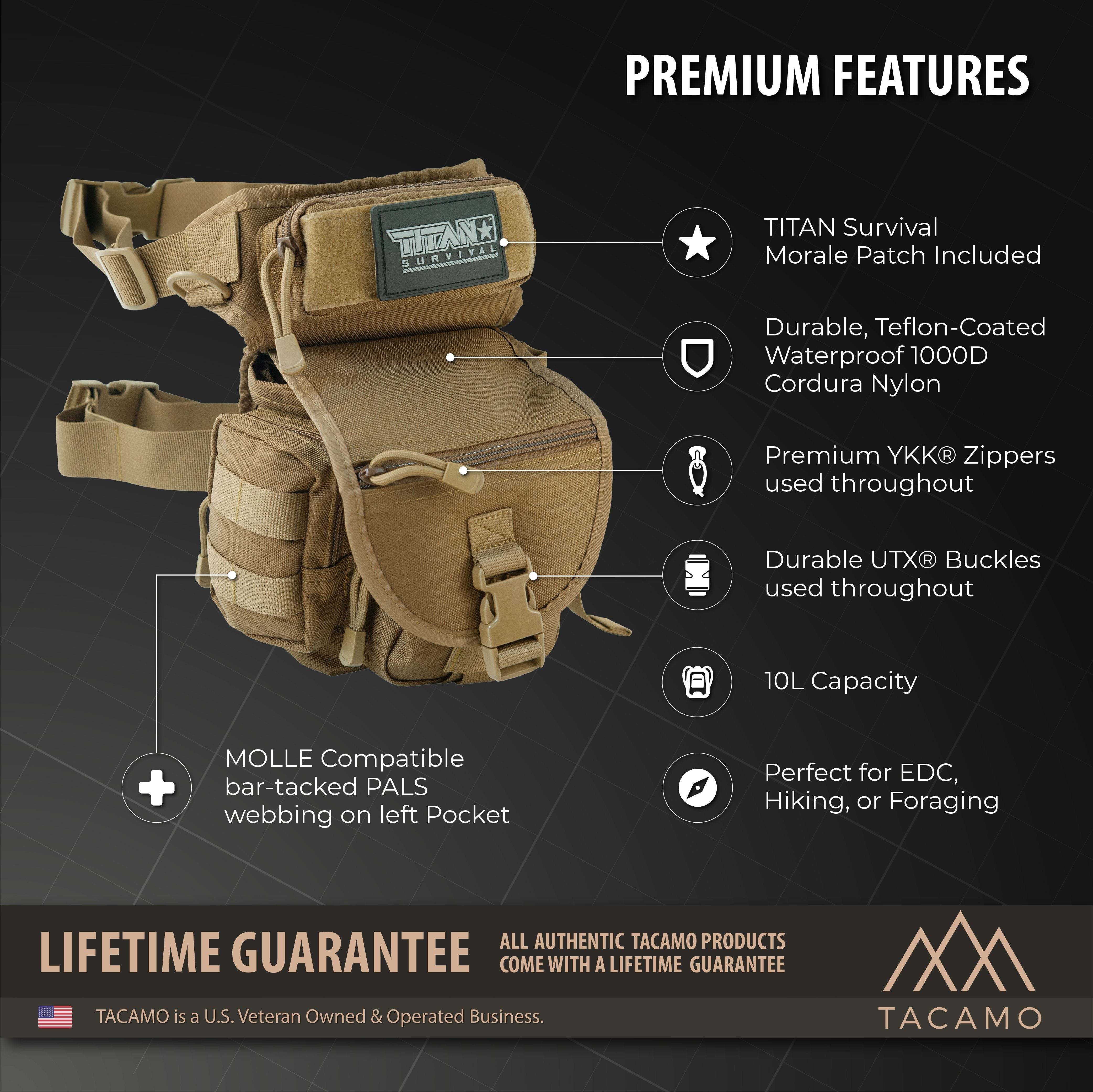 HB10 10L Tactical Drop Leg Bag - Versatile EDC & Outdoor Thigh Pack