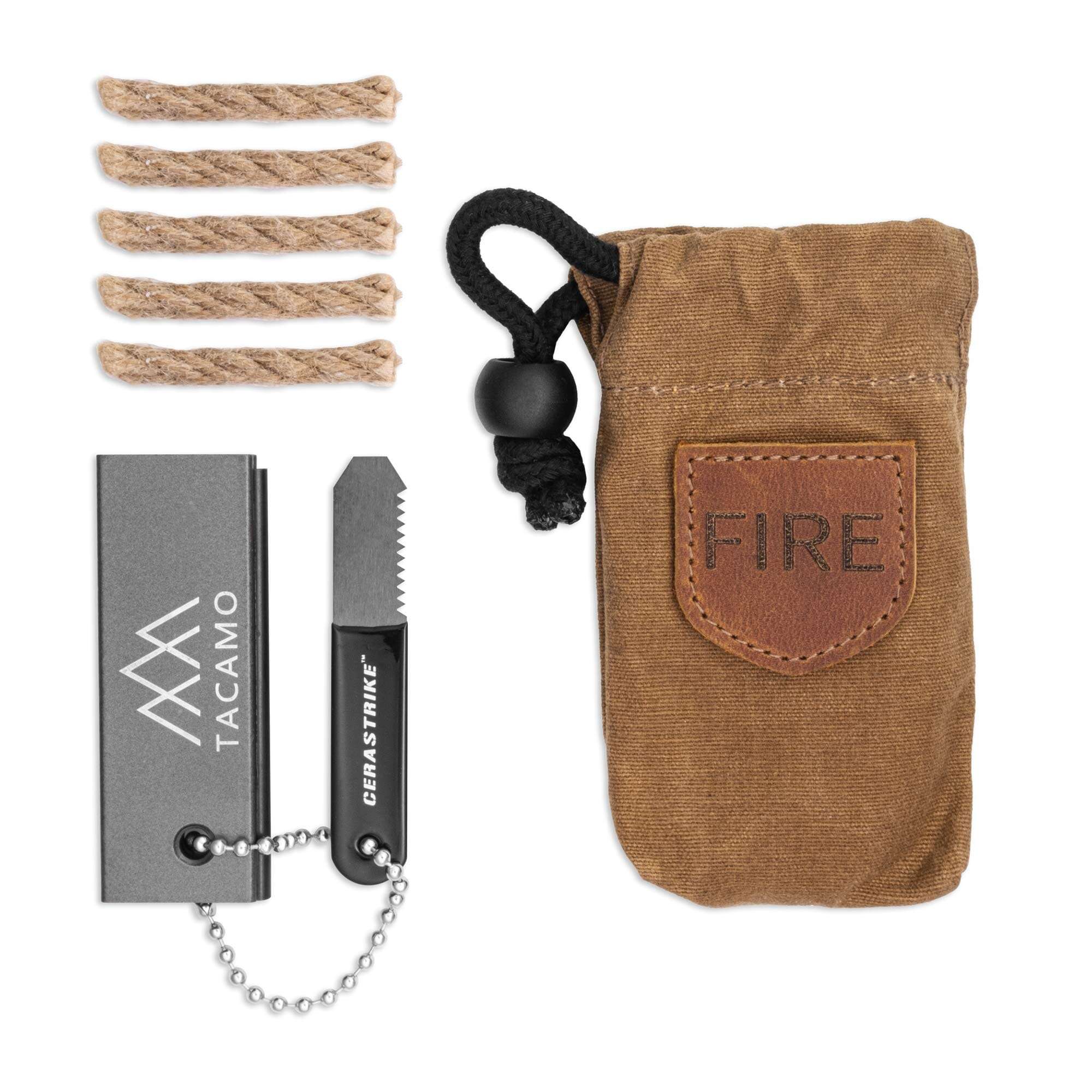 TACAMO Mini Fire-Starter Kit – Compact, Reliable, with a Canvas Pouch