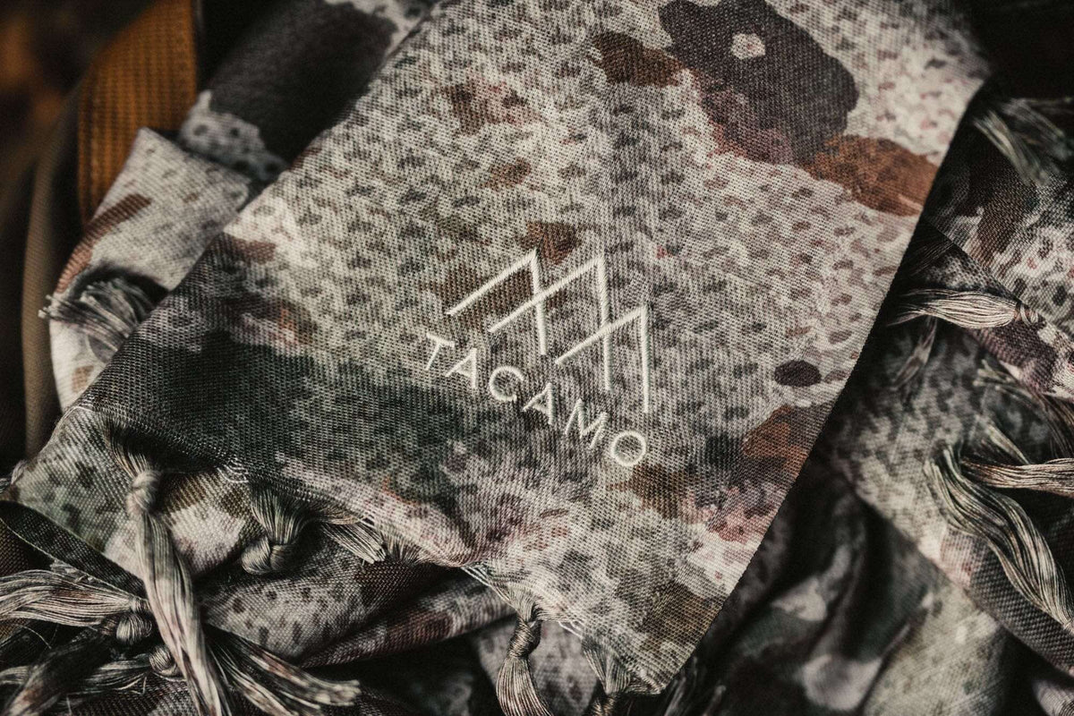 TACAMO Shemagh Desert Scarf in SHROWD camouflage pattern for tactical use.