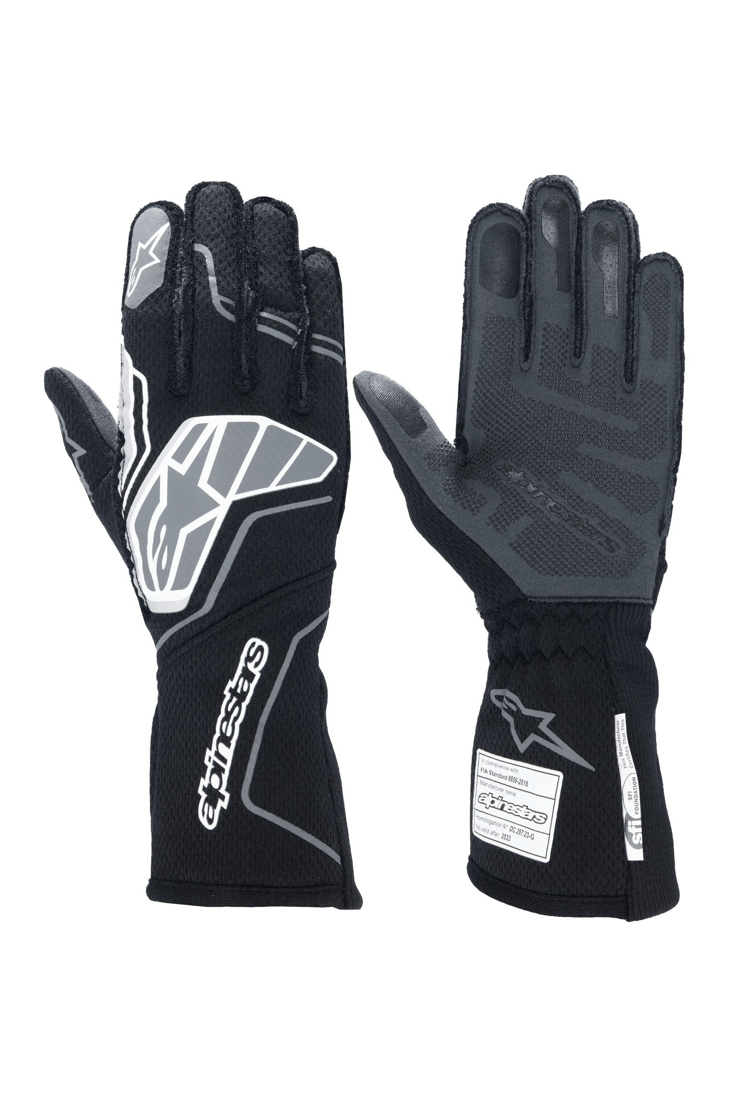 Alpinestars Tech-1 ZX V4 race driving gloves with ergonomic design and enhanced grip for optimal performance.
