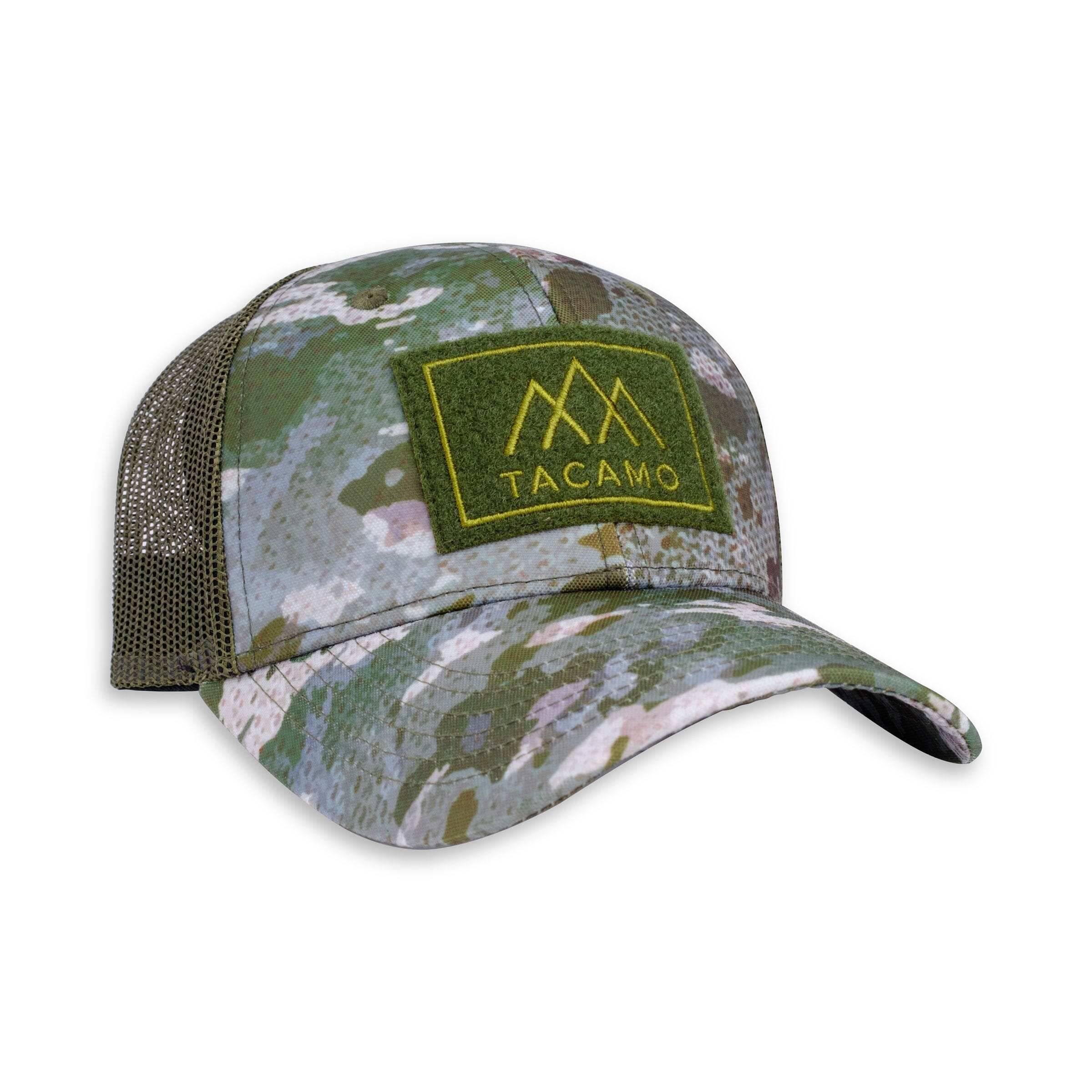 Trucker Hat | Waxed Camo with SHROWD Woodland Pattern By TACAMO
