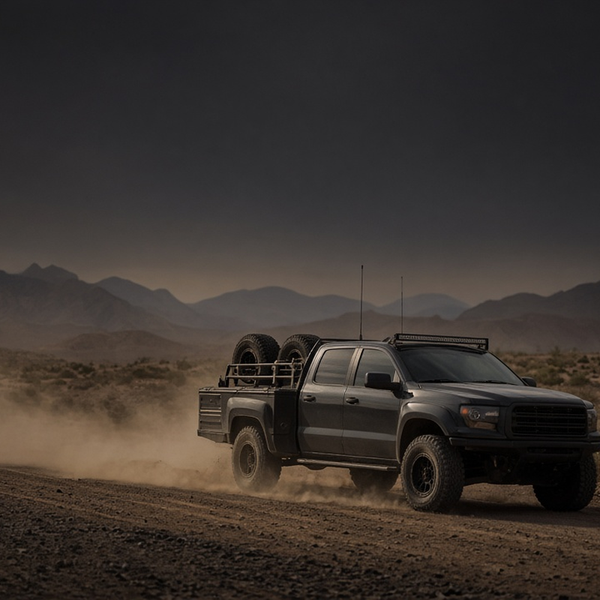Chase truck — service-bed Baja chase action (owner locked)