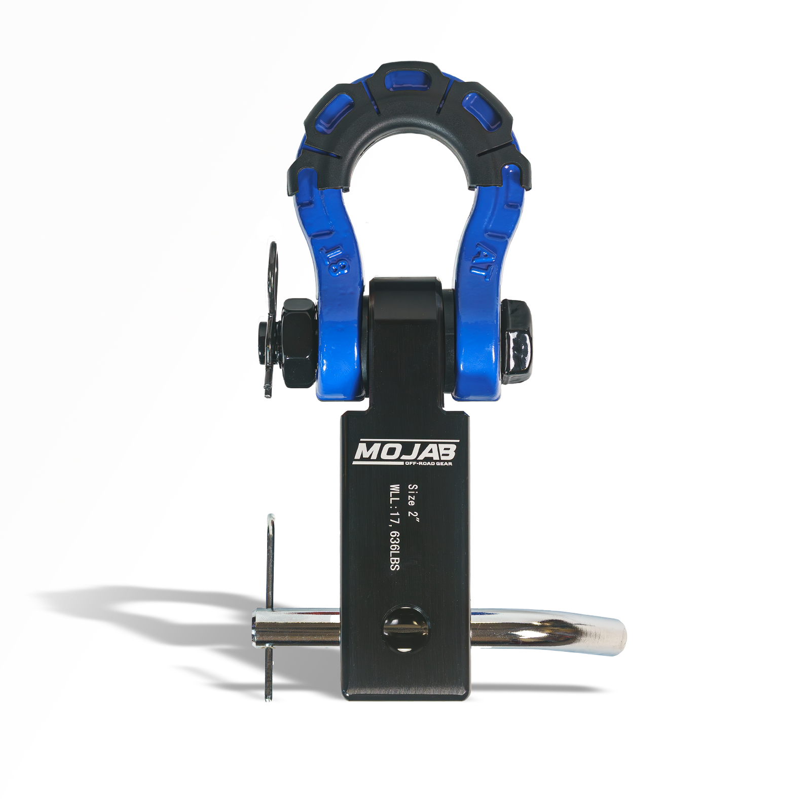 Aluminum Hitch Receiver 2'' with Steel D-Shackle - Durable Tow (LIFETIME WARRANTY)