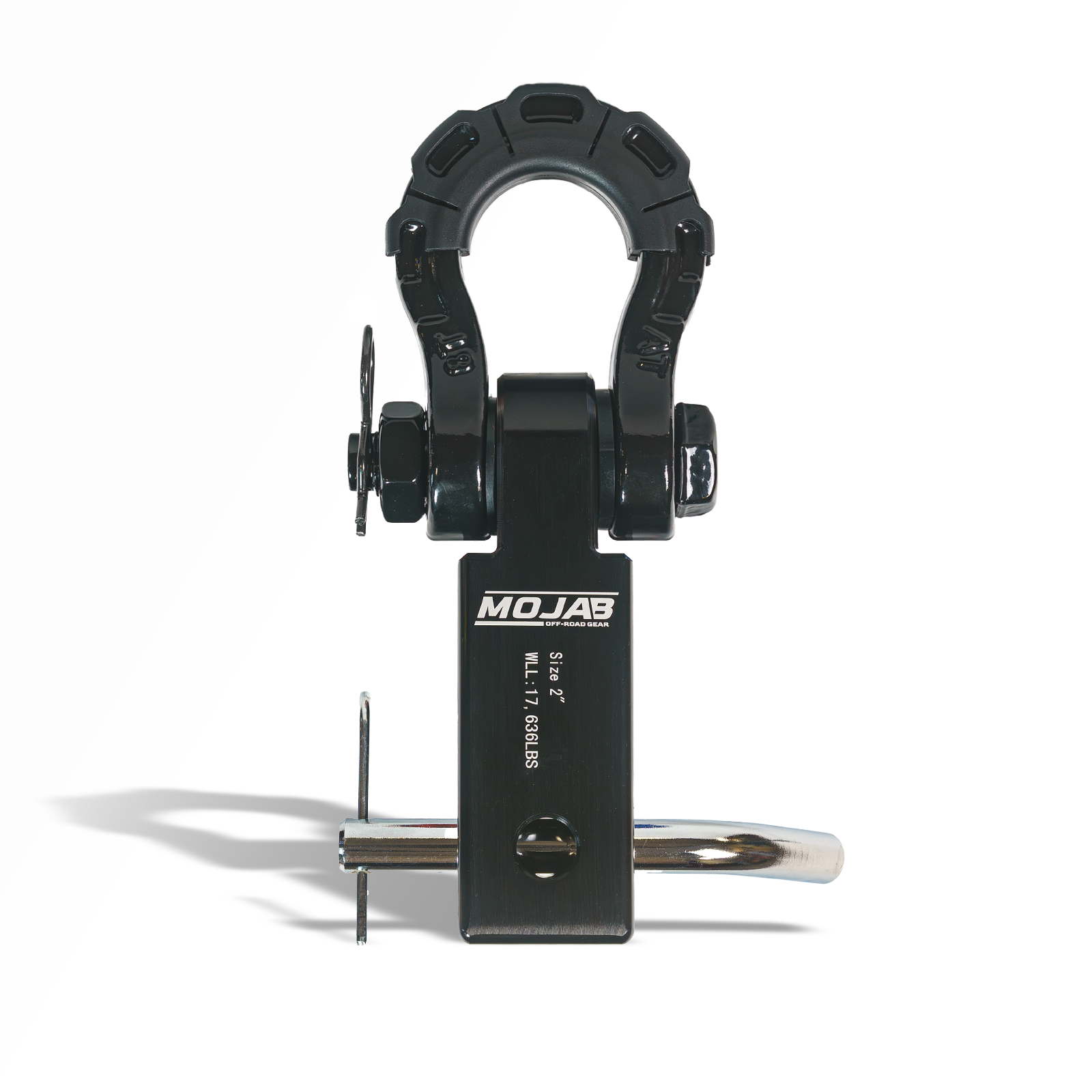 Aluminum Hitch Receiver 2'' with Steel D-Shackle - Durable Tow (LIFETIME WARRANTY)