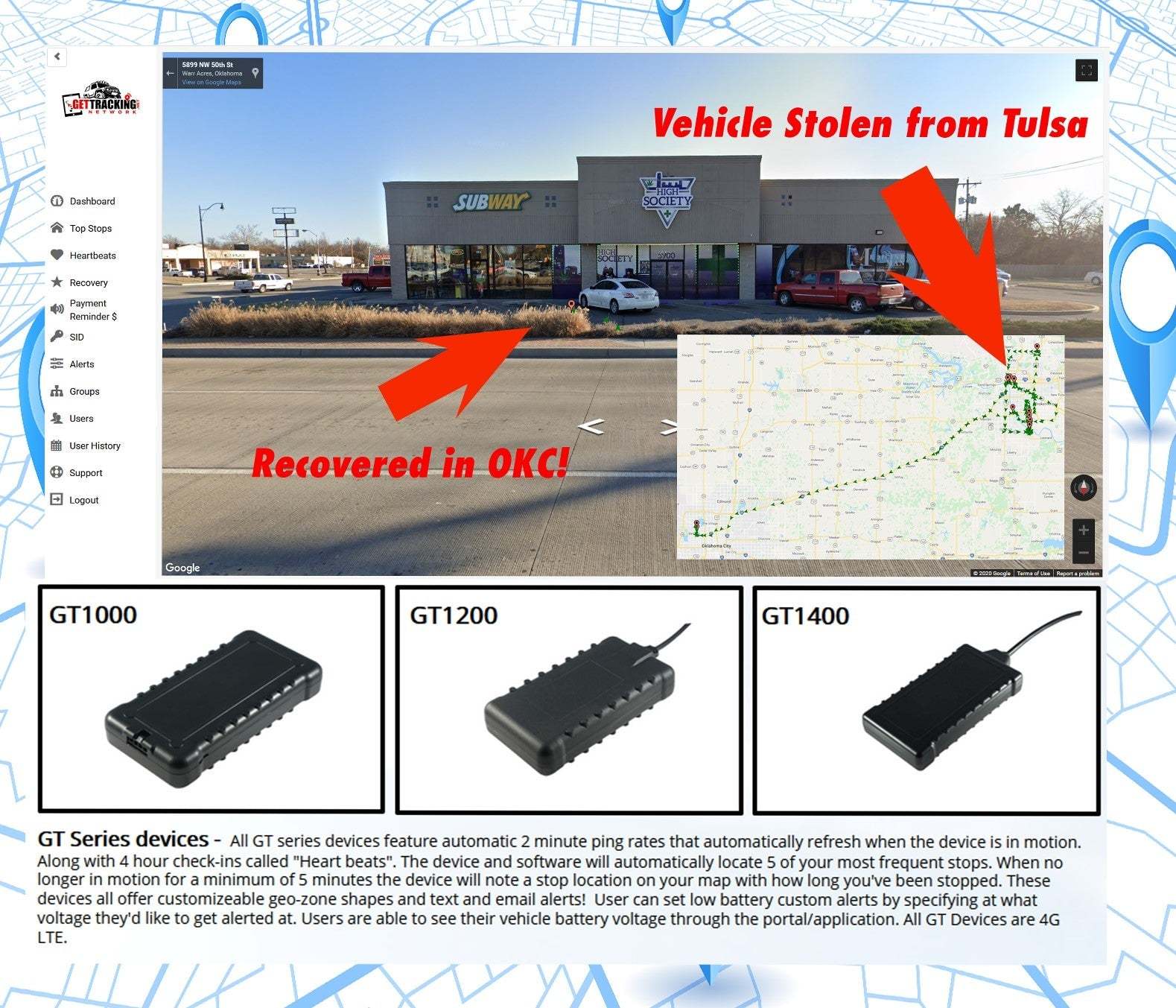 *GT1510-EV - Waterproof IP67 -  Wired Device - Best for Harsh Conditions - 1 Year Service Included