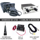 Kenwood NX-5700 Comlink X Intercom No Ground Plane Antenna KLF-2 Filter Coax Cable