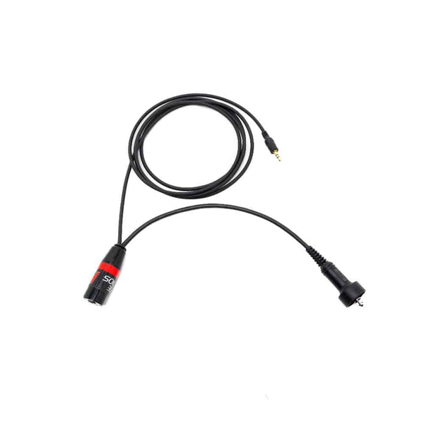 Single Seat GoPro Audio Cable for recording radio and helmet audio with 3.5mm plug, 6 feet long