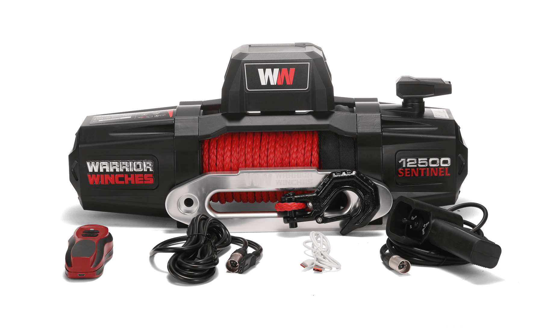 Sentinel 12,500lb Electric Winch - 12v Synthetic Rope