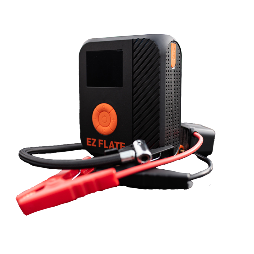 Air Boost Pro portable all-in-one air compressor and jump starter with LED emergency lights