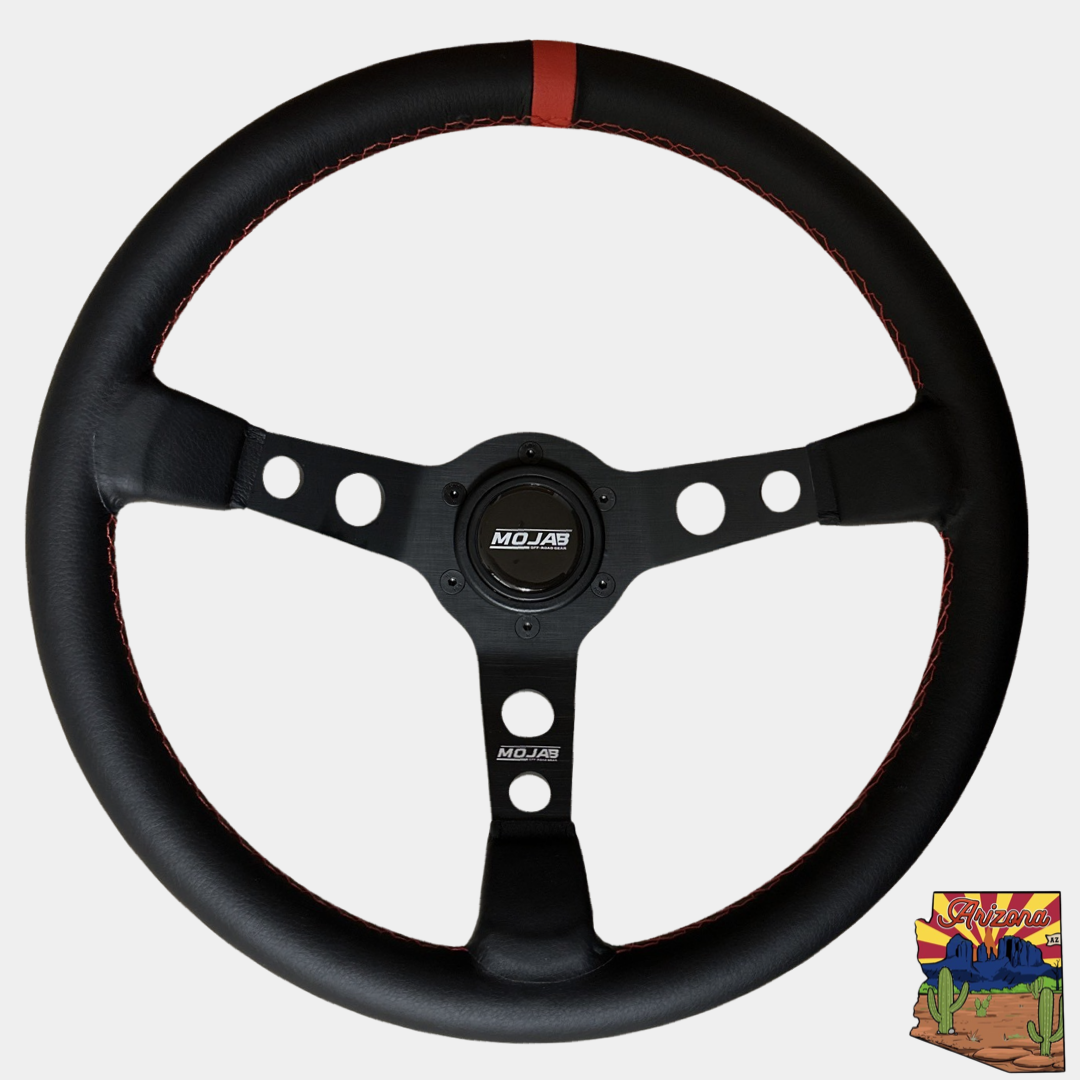 MOJAB 13.5'' Deep Dish Steering Wheel - Leather or Suede Finish