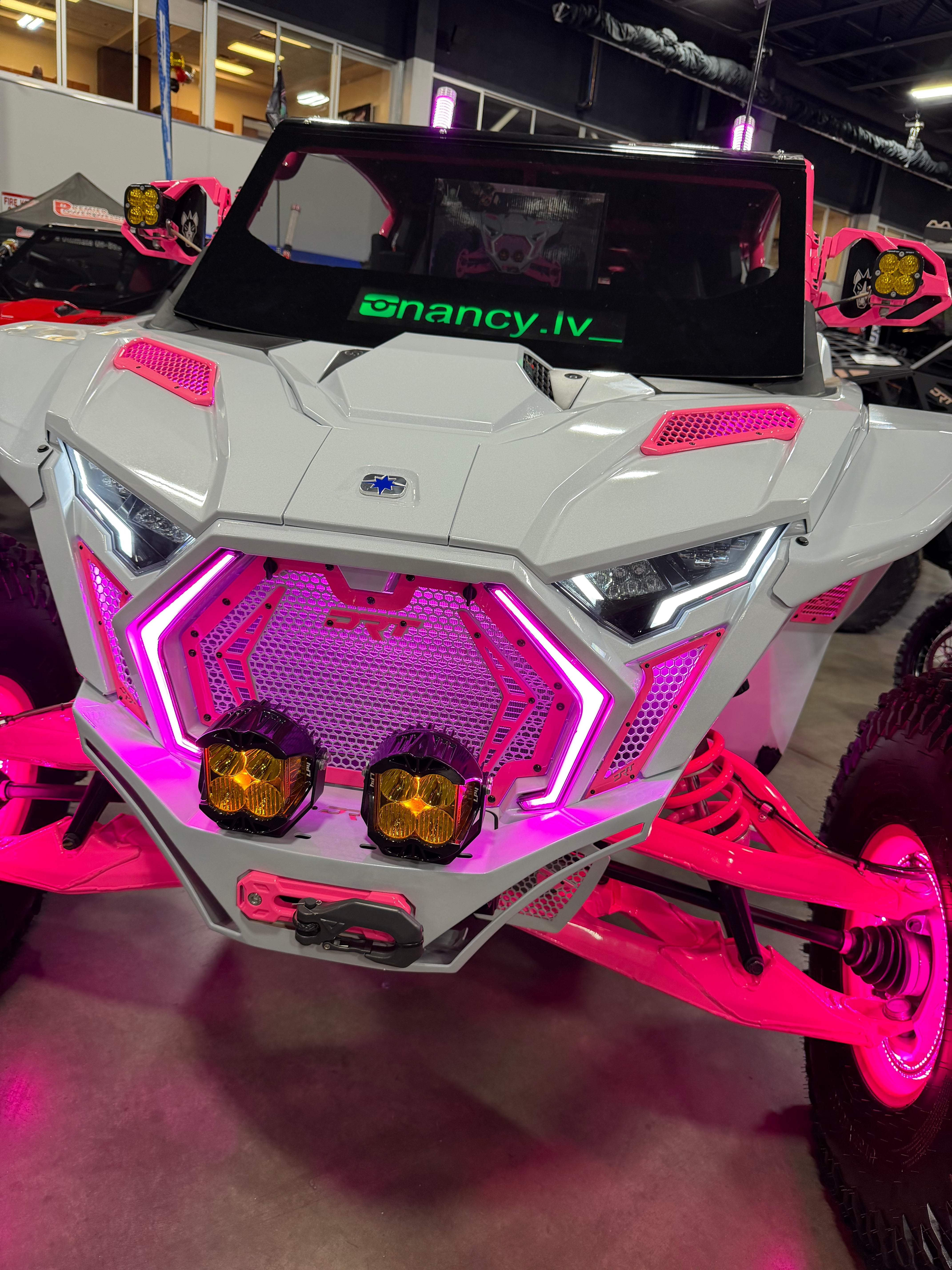 OUTDOOR MONSTER TAIL HANGAR 38灯ピンクセット Polaris RZR Pro Series RGBW LED Chasing Fang Lights | App Control & Tu