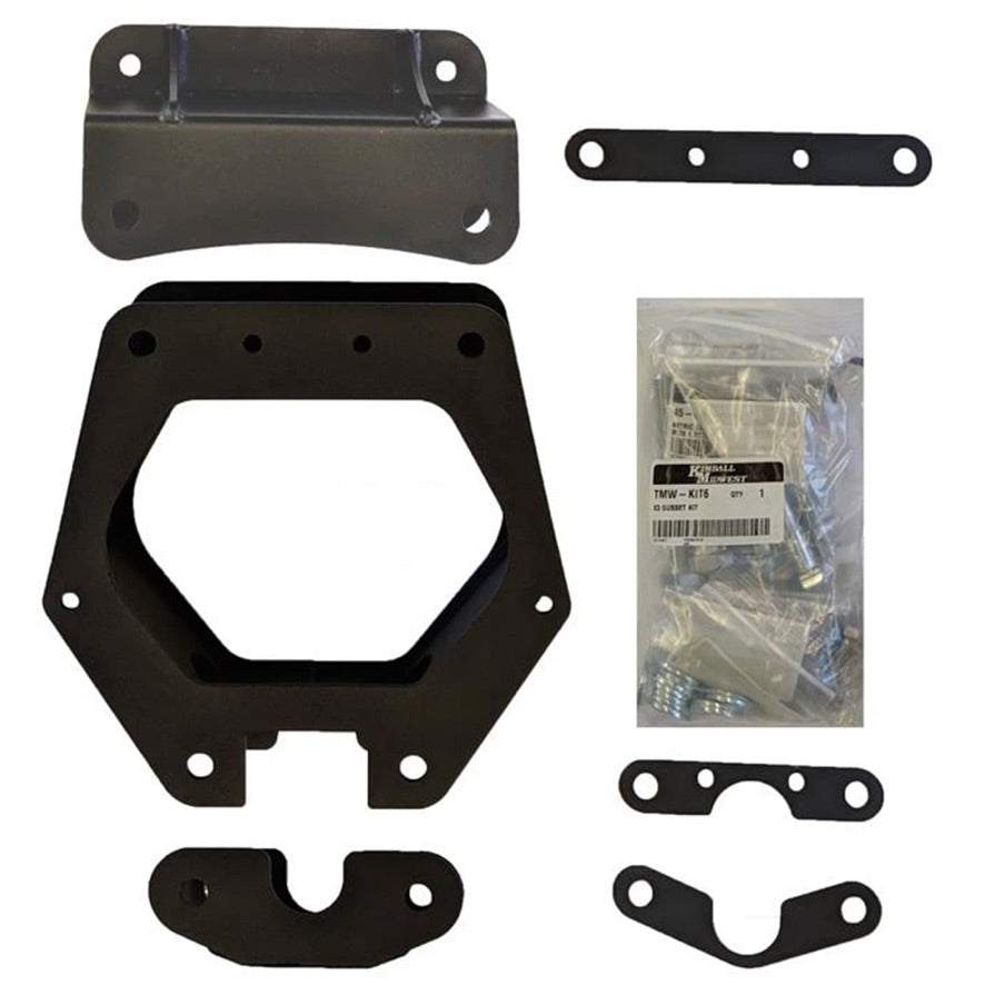 TMW X3 Bulkhead Gusset Kit made from 100% 4130 chromoly with black powder-coated finish and hardware for Can Am X3 2017-2025 front end reinforcement