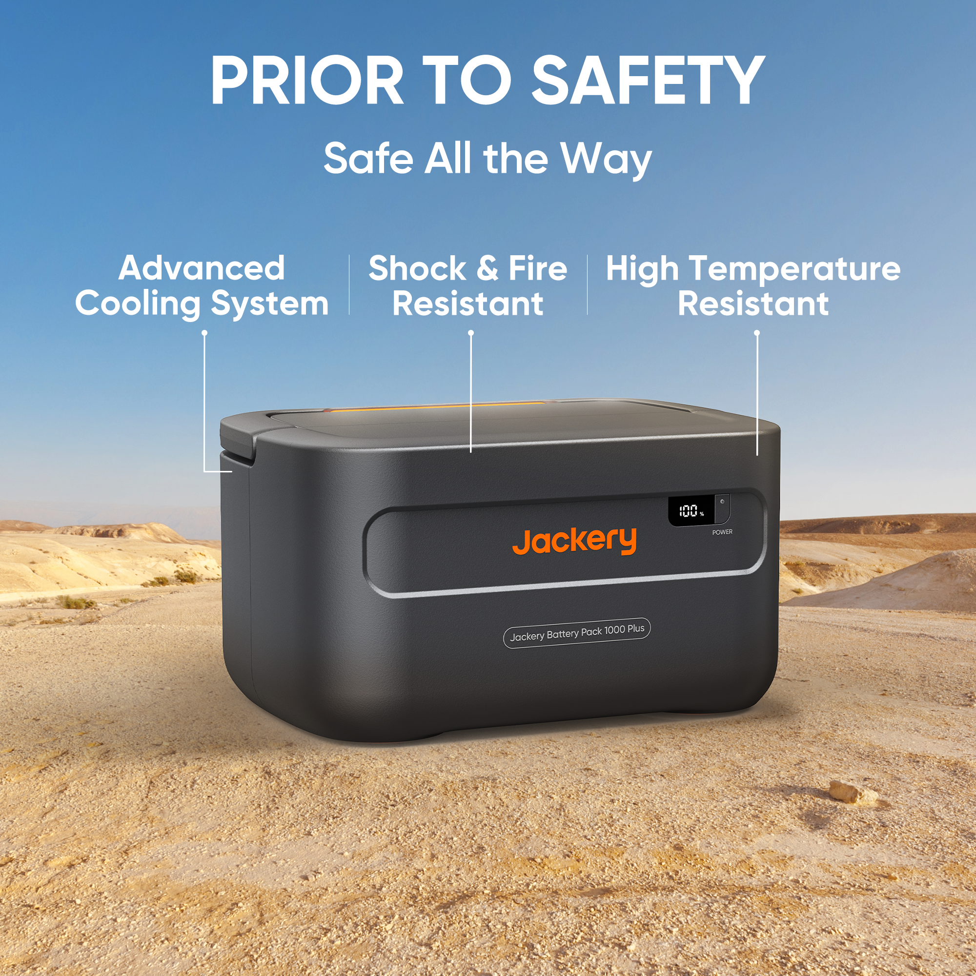 Jackery Battery Pack with 1264Wh Capacity and Long Cycle Life
