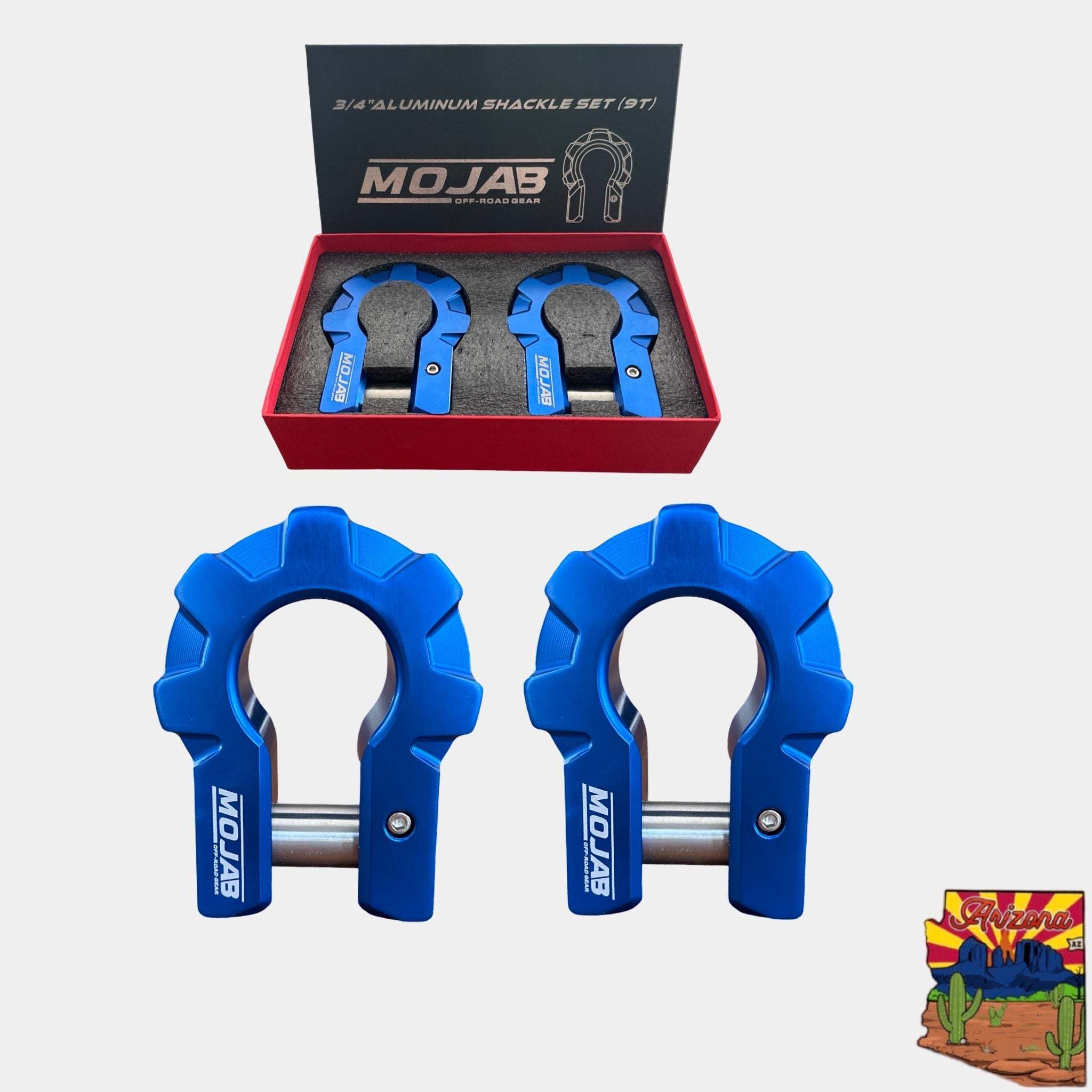 Extreme Duty Aluminum D-Shackle Set (9T), 3/4" - Lifetime Warranty