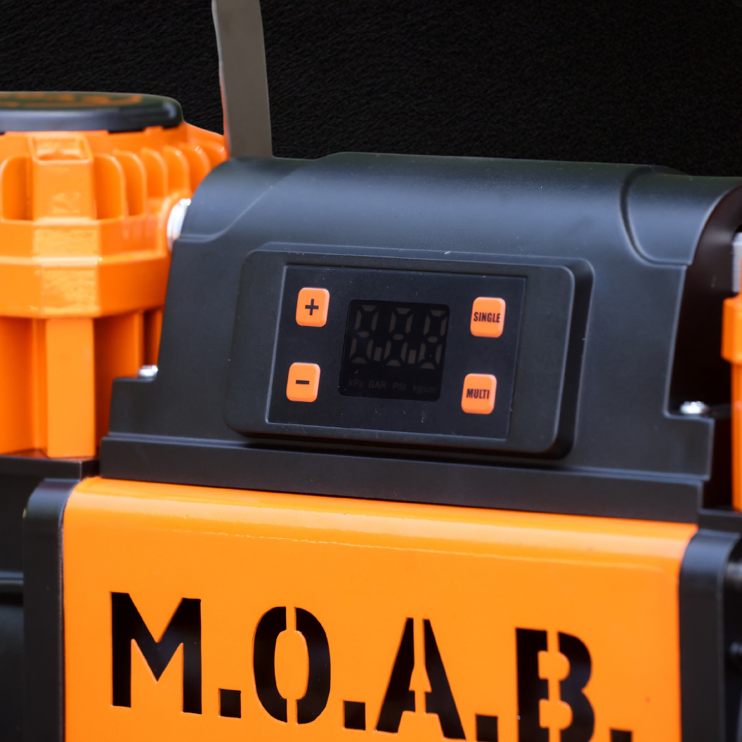 Auto Air digital pressure Portable Dual Air Compressor M.O.A.B.