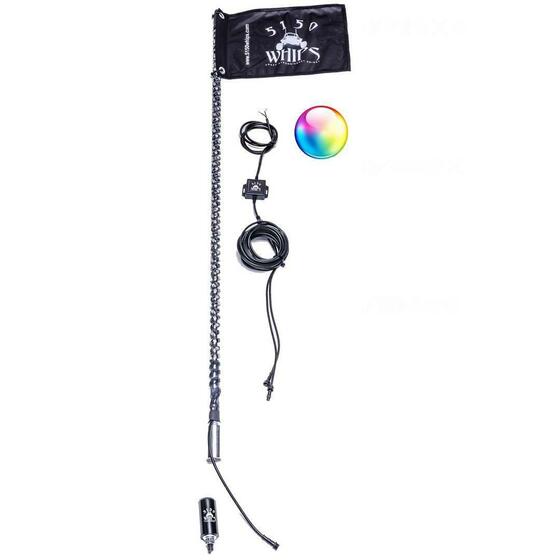 187 LED Whip with vibrant, colorful LED light effects for off-road vehicles