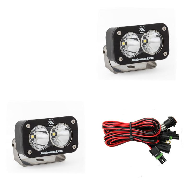 S2 Sport Black LED Auxiliary Light Pod Pair - Universal | Baja Designs