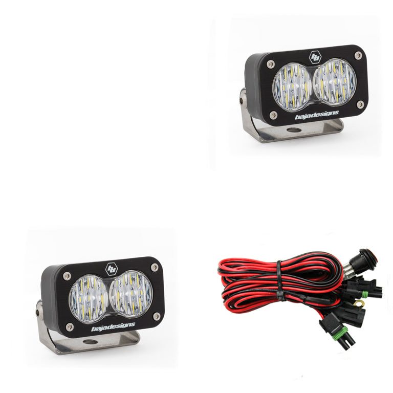 S2 Sport Black LED Auxiliary Light Pod Pair - Universal | Baja Designs