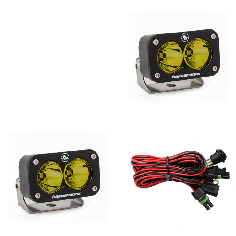 S2 Sport Black LED Auxiliary Light Pod Pair - Universal | Baja Designs