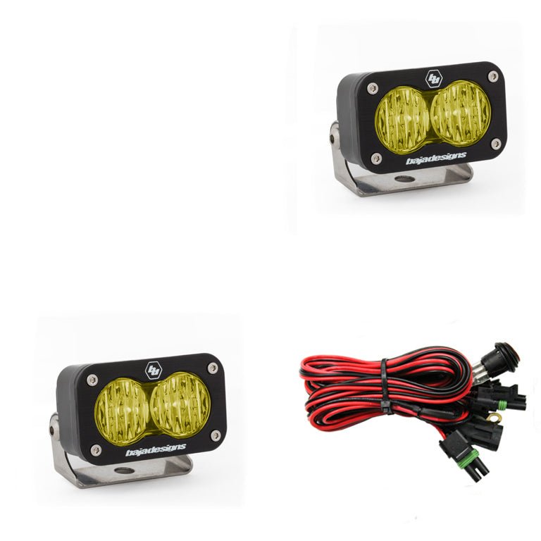 S2 Sport Black LED Auxiliary Light Pod Pair - Universal | Baja Designs