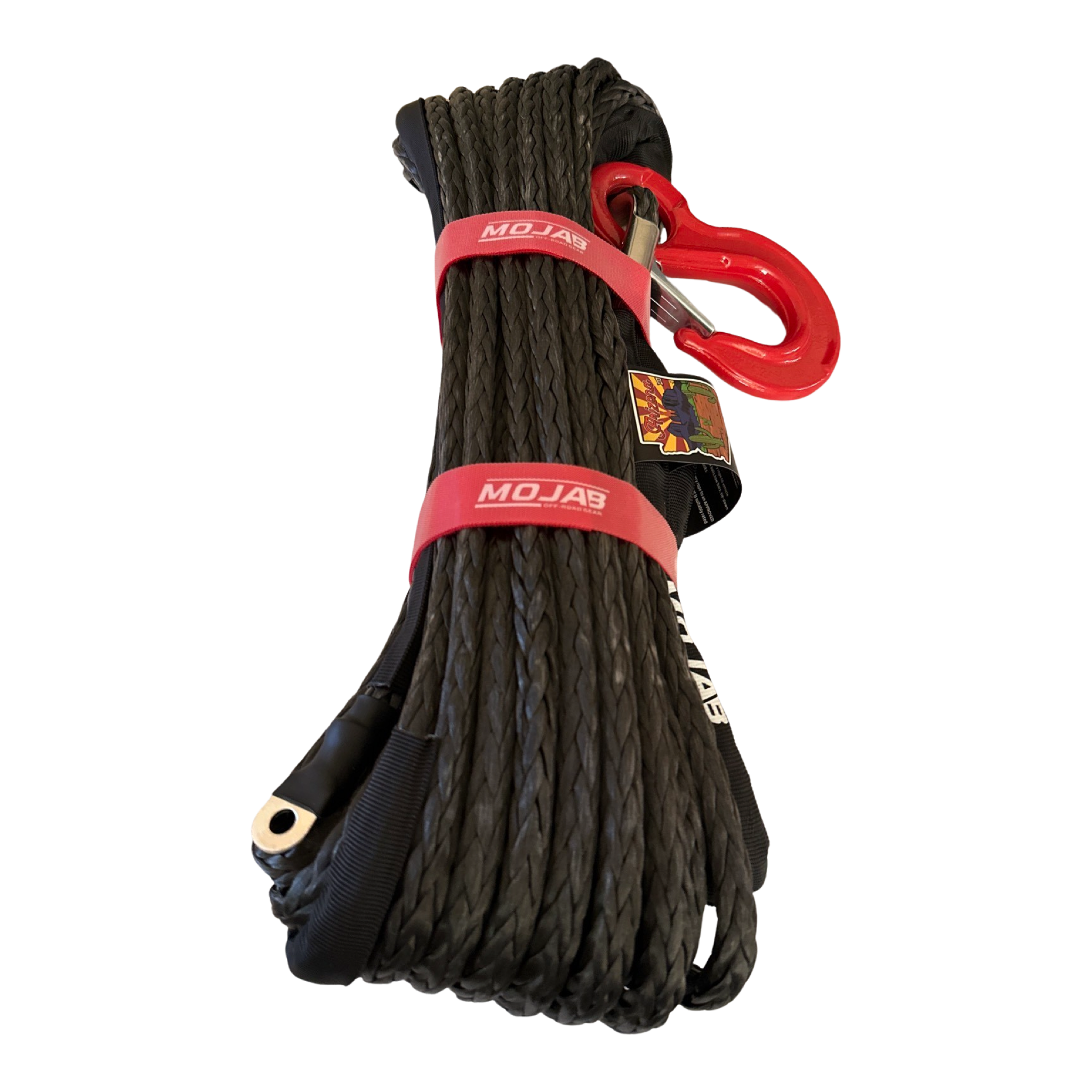 Synthetic Winch Rope - 3/8'' x 85 FT. | Forged Hook - Durable