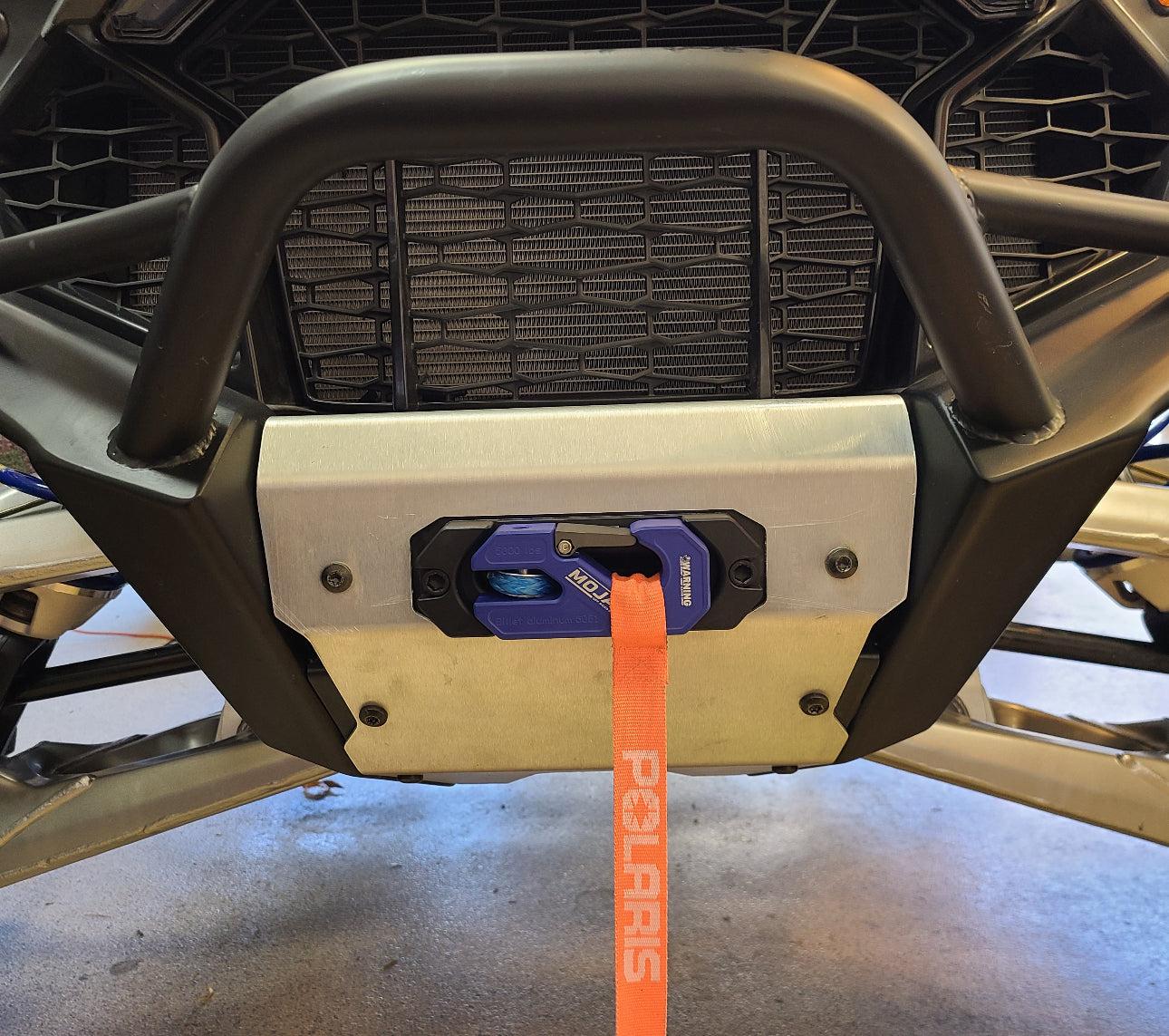 Side By Side / UTV Aluminum Recessed Winch Shackle with Fairlead Kit, closed latch (LIFE TIME WARRANTY*)