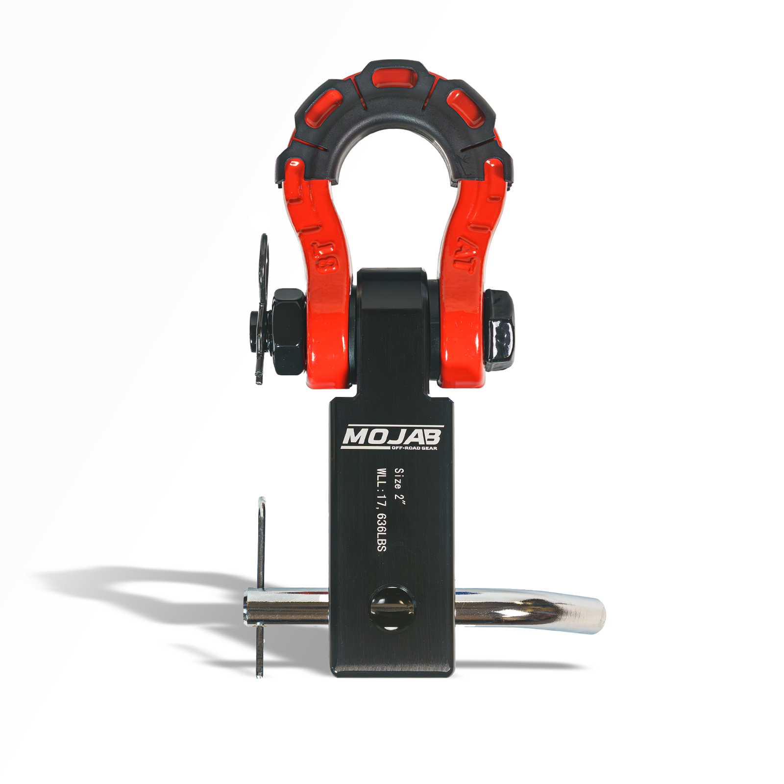 Aluminum Hitch Receiver 2'' with Steel D-Shackle - Durable Tow (LIFETIME WARRANTY)