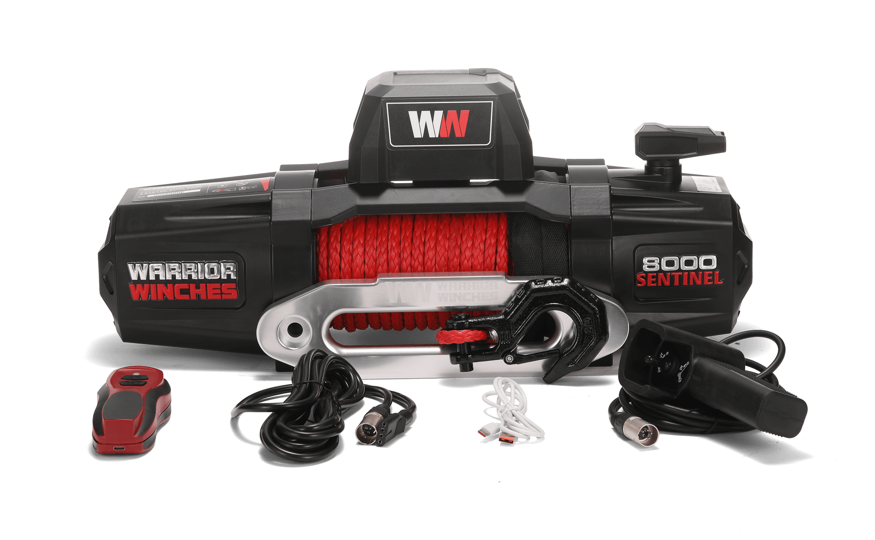 Sentinel 8,000lb Electric Winch - 12v Synthetic Rope