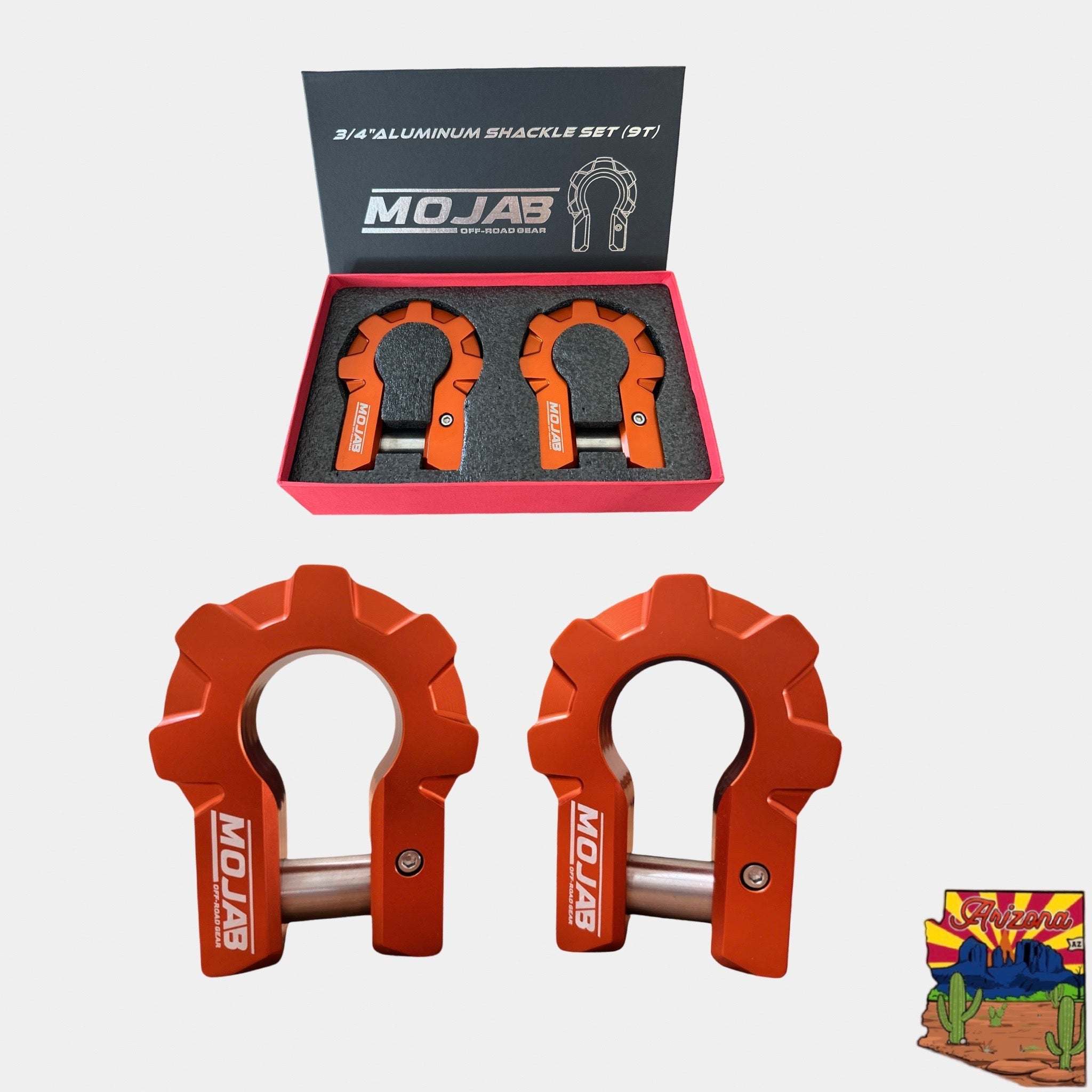 Extreme Duty Aluminum D-Shackle Set (9T), 3/4" - Lifetime Warranty