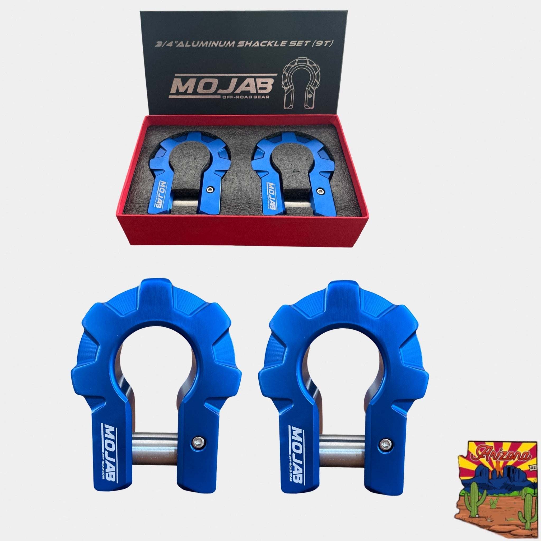 Extreme Duty Aluminum D-Shackle Set (9T), 3/4" - Lifetime Warranty