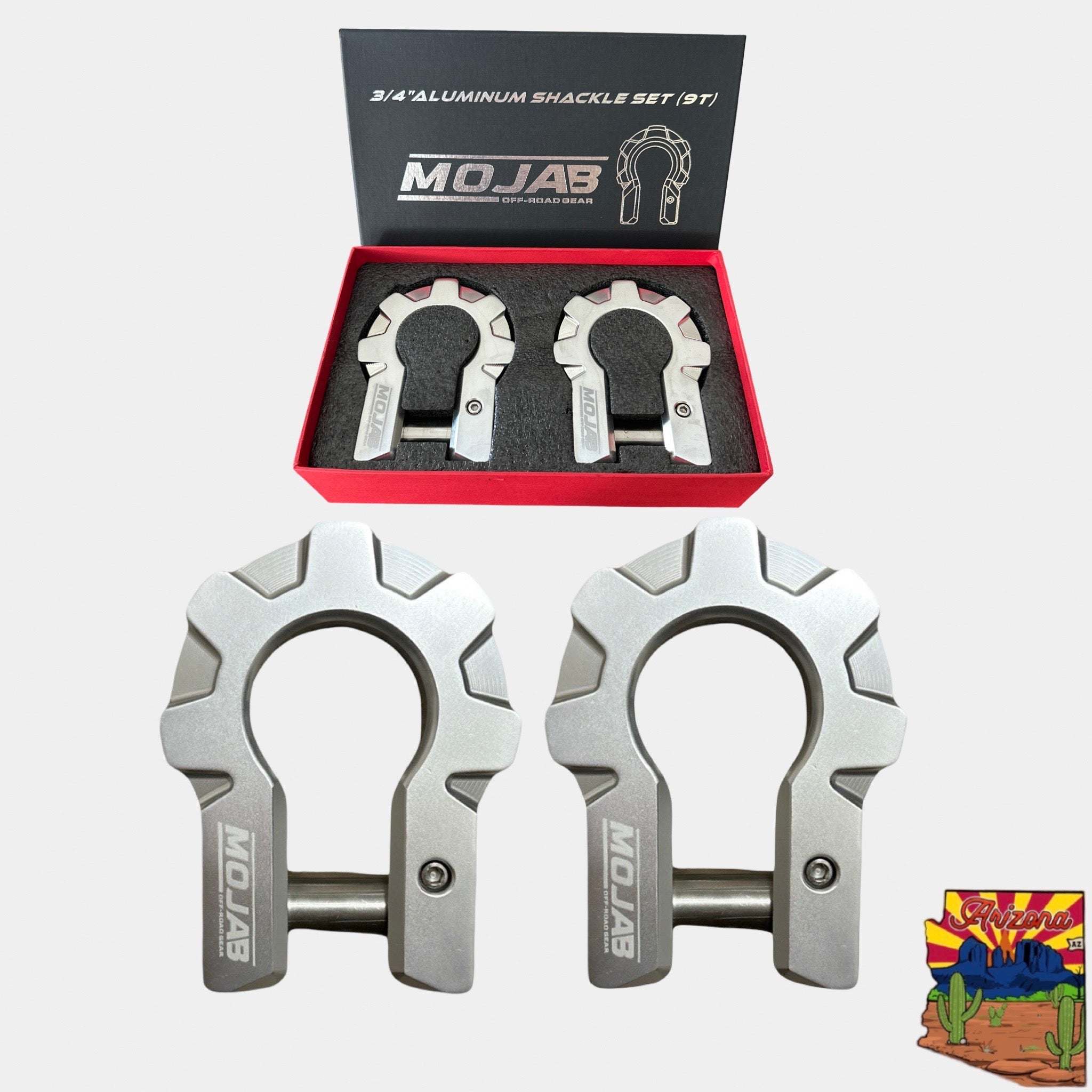 Extreme Duty Aluminum D-Shackle Set (9T), 3/4" - Lifetime Warranty