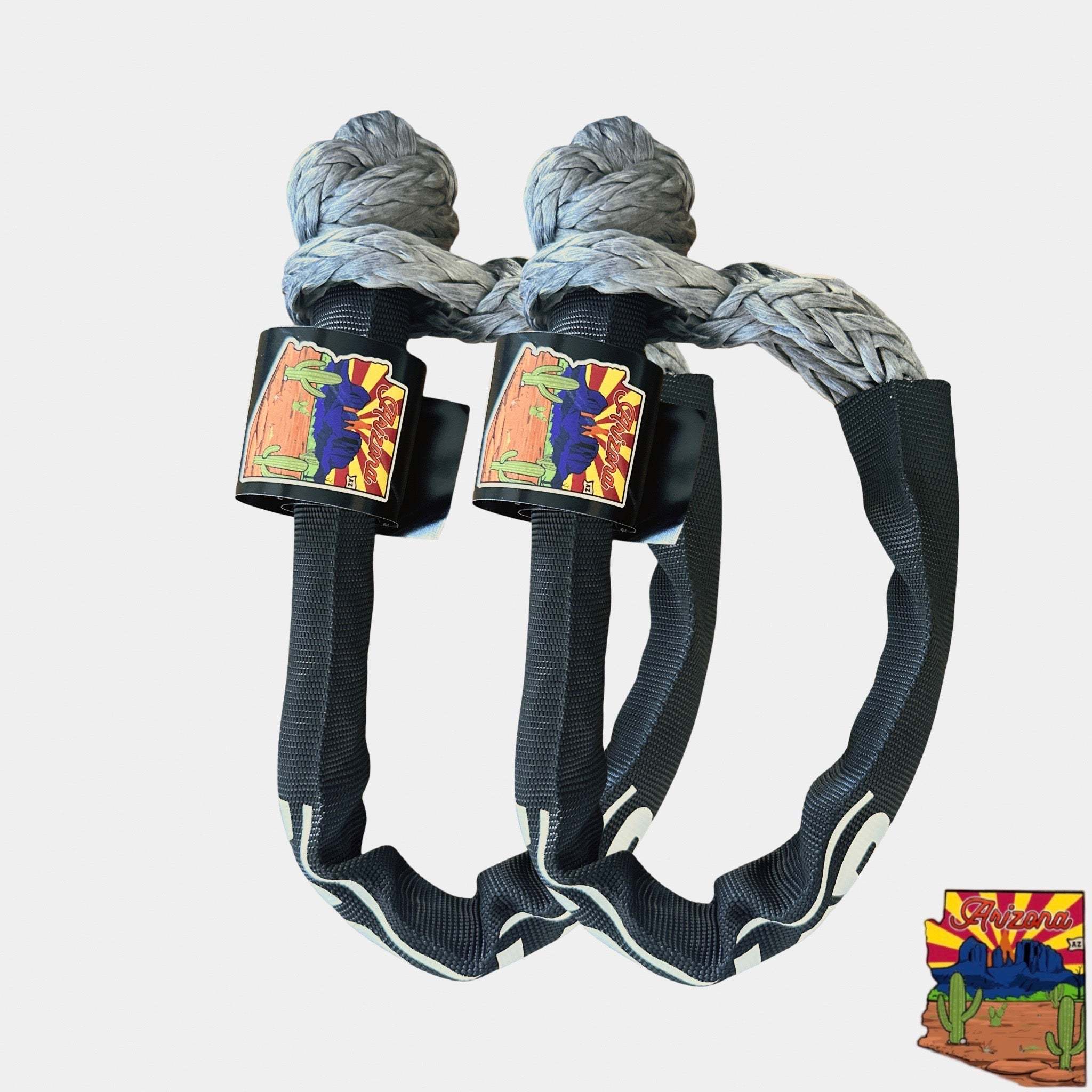 Soft Shackle 3/8'' x 22'' – Heavy-Duty Recovery | Set of 2 with Sleeve