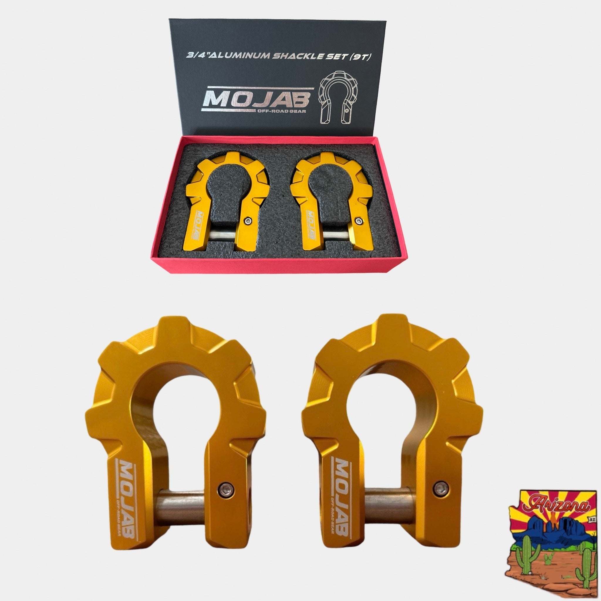 Extreme Duty Aluminum D-Shackle Set (9T), 3/4" - Lifetime Warranty