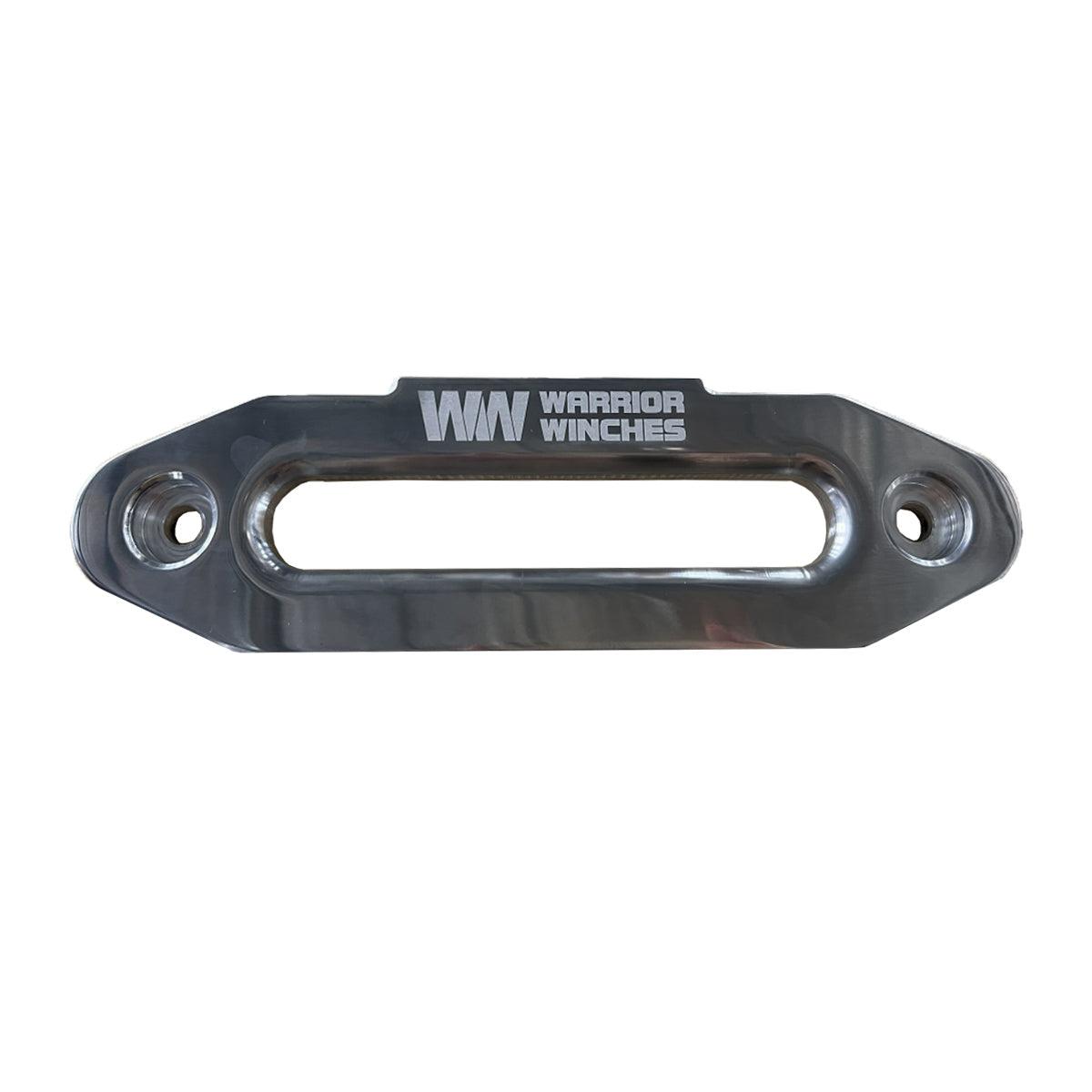 Silver aluminum hawse fairlead with 10-inch hole centers by Warrior Winches