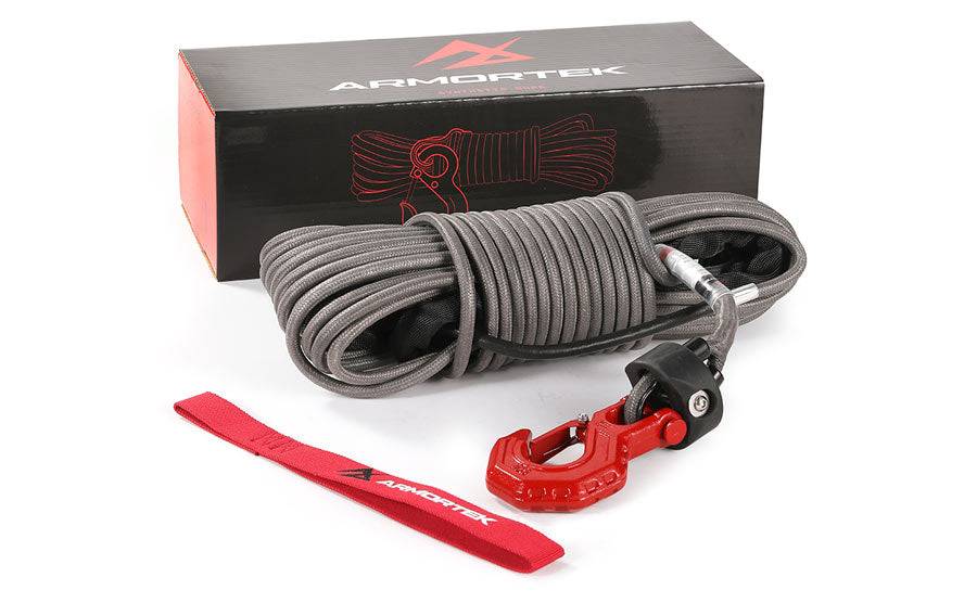 Armortek Extreme Synthetic Rope Kit 3/8" x 82' for Off-Road Recovery