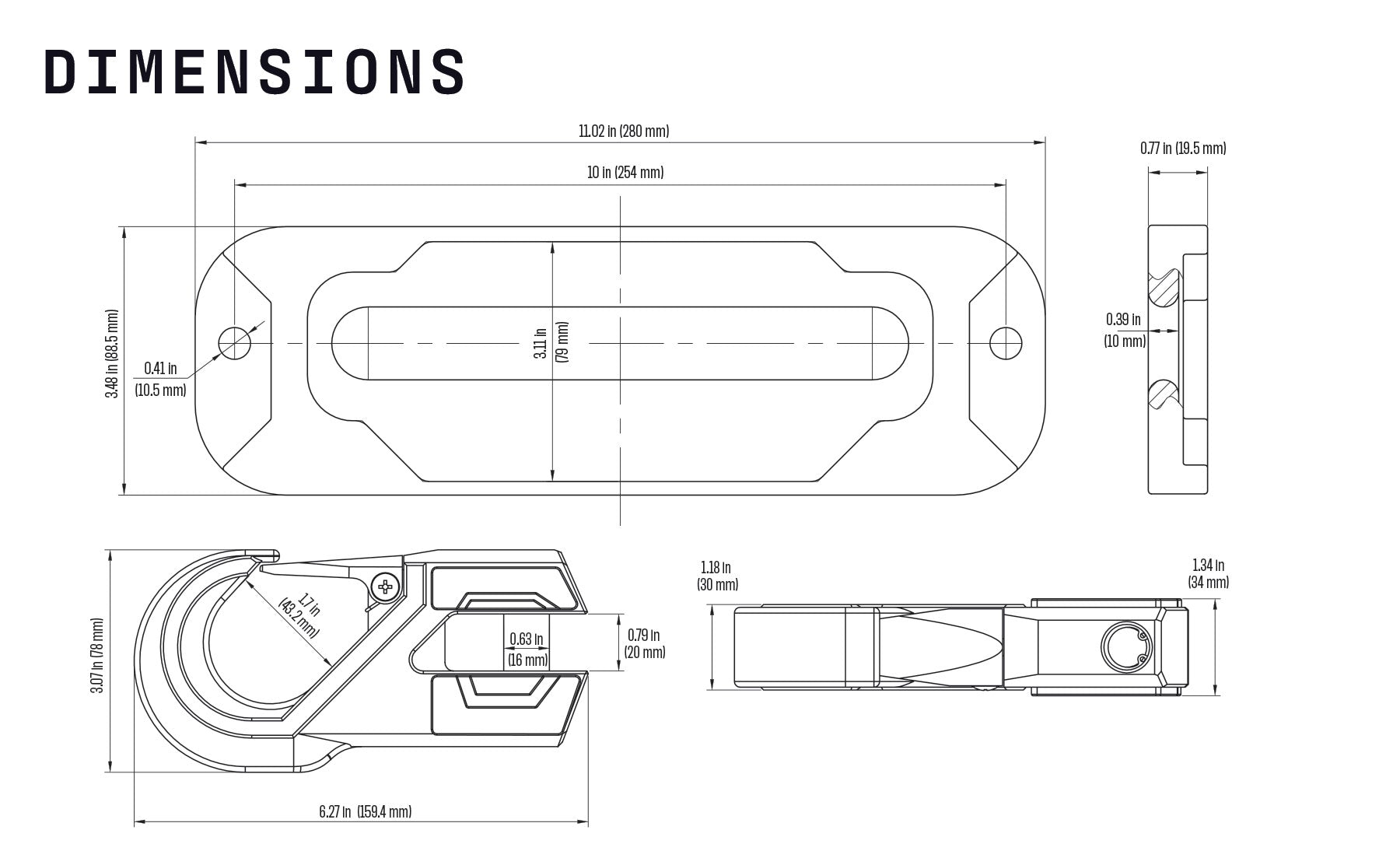 Armortek Hawse Fairlead & Hook Kit