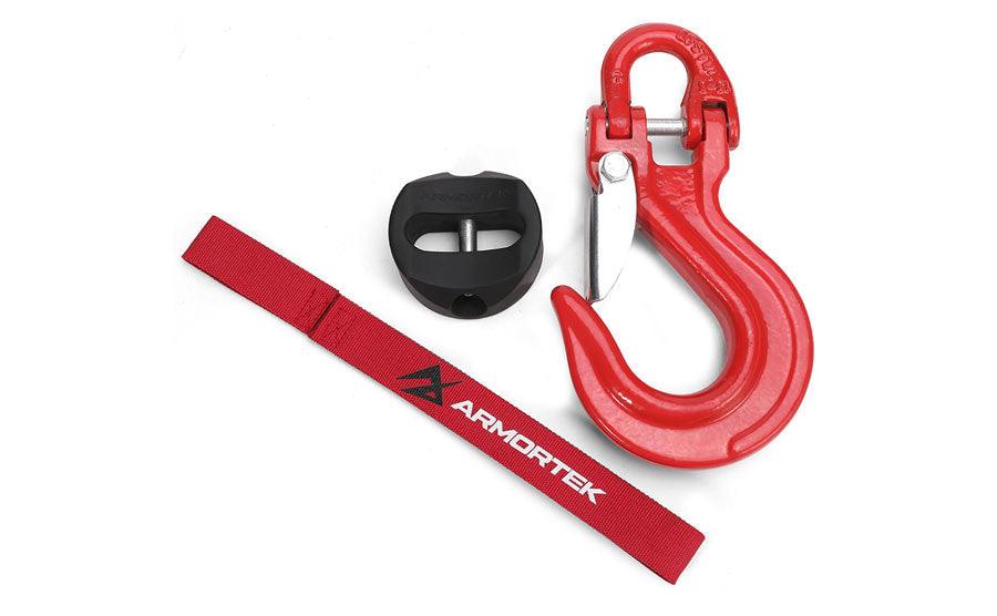 Armortek Red Hook Kit with 9/16" rope stopper and hand saver, rated 35200lbs