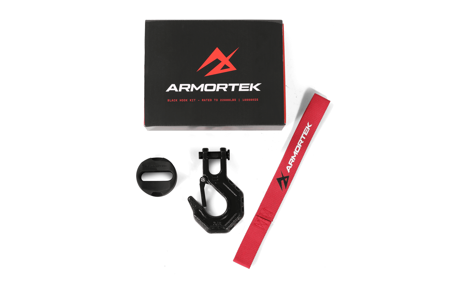 Armortek Black Hook Kit | 5/16 to 7/16" | Rope is Rated for 22,000 LBS