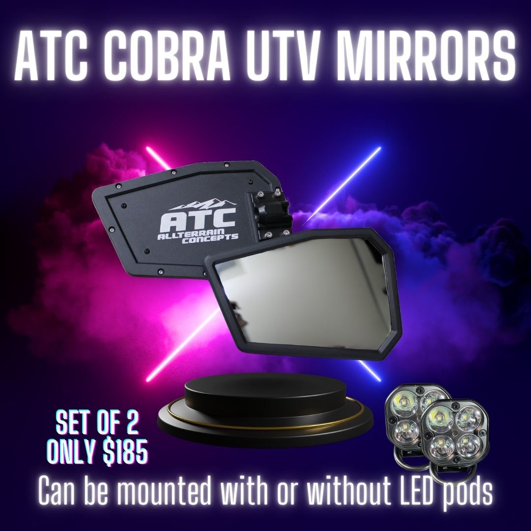 Cobra Mirrors for UTV - Durable Off-Road Mirrors with LED Mounts