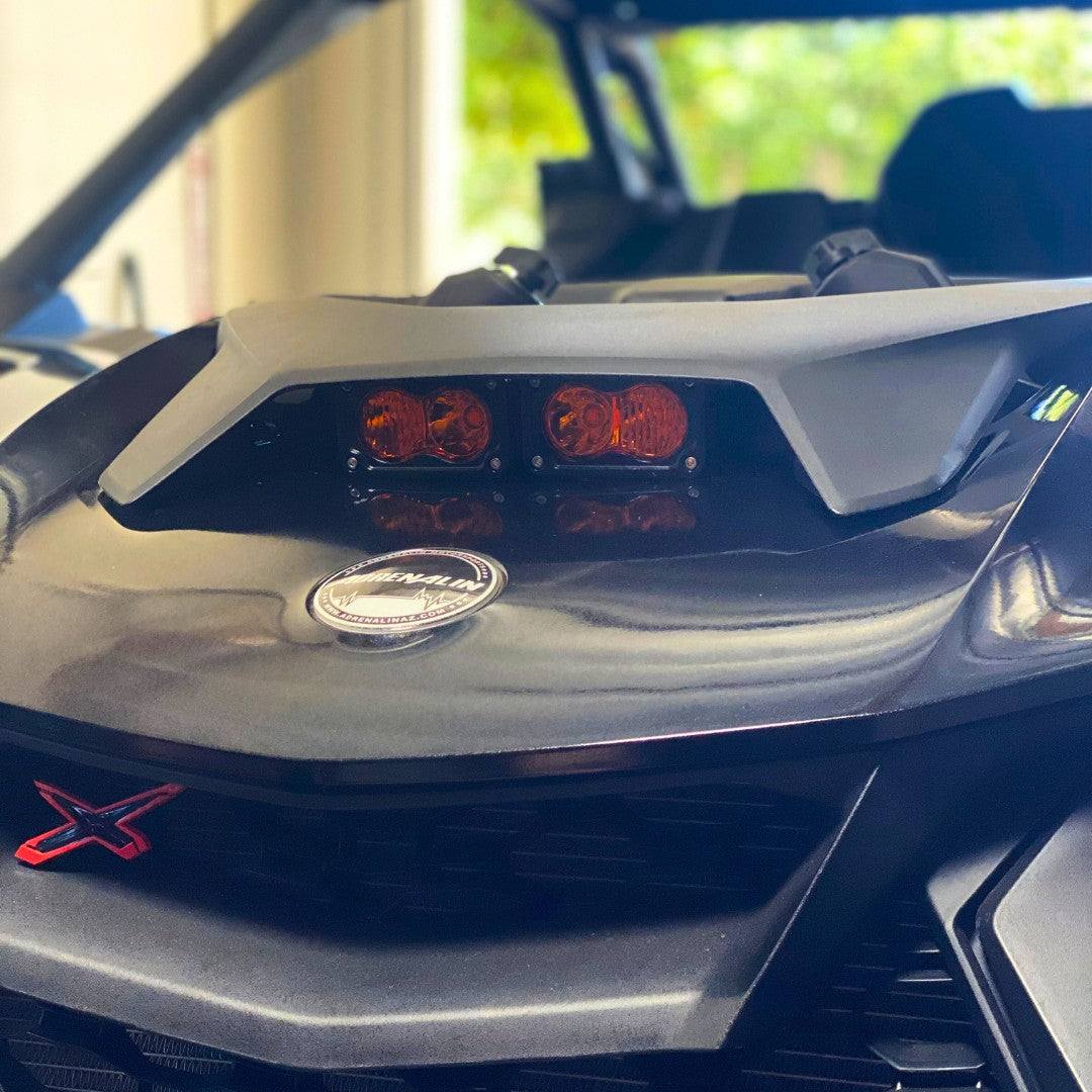 ATC Maverick R Hood Kit - Dual LED Pod Mounting Solution for Can-Am