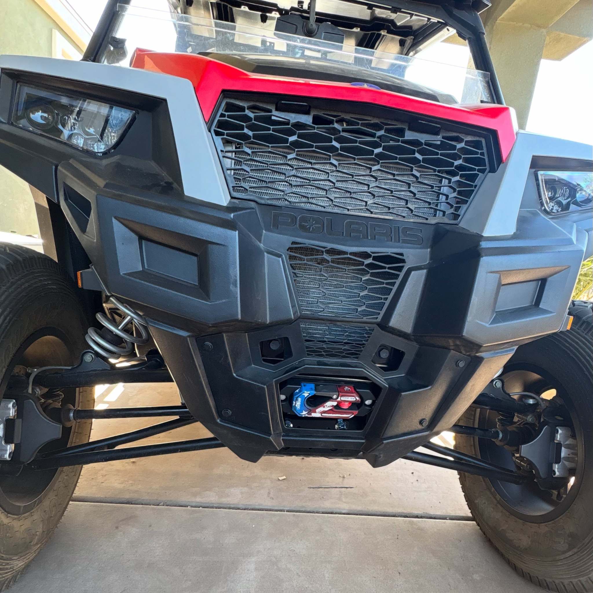 Side By Side / UTV Aluminum Recessed Winch Shackle with Fairlead Kit, closed latch (LIFE TIME WARRANTY*)