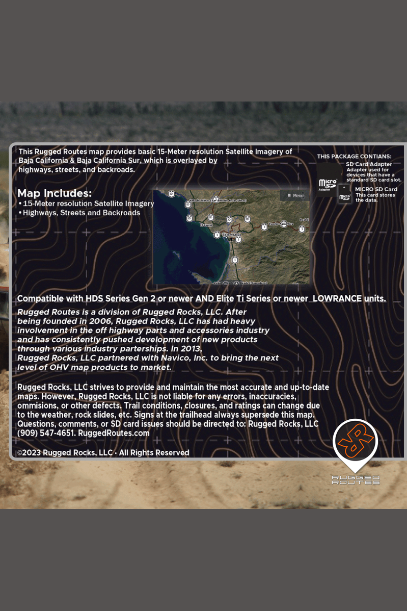 Baja Peninsula Satellite Imagery Map